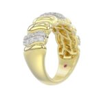 14K YELLOW GOLD 1/4CT ROUND DIAMOND LADIES BAND - Image 3
