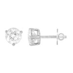 18K WHITE GOLD 1/2CT ROUND DIAMOND LADIES SOLITAIRE EARRINGS