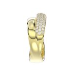 18K YELLOW GOLD 1/2CT ROUND DIAMOND LADIES FASHION RING - Image 3