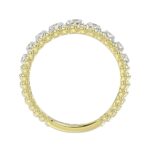 18K YELLOW GOLD 1/4CT ROUND DIAMOND LADIES FASHION RING - Image 2