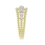 18K YELLOW GOLD 1/4CT ROUND DIAMOND LADIES FASHION RING - Image 3
