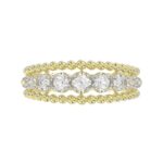 18K YELLOW GOLD 1/4CT ROUND DIAMOND LADIES FASHION RING - Image 4