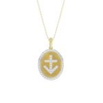 10K YELLOW GOLD 1/3CT ROUND DIAMOND LADIES PENDANT WITH CHAIN