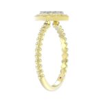 10K YELLOW GOLD 1/10CT ROUND/PINK SAPPHIRE DIAMOND LADIES RING - Image 2