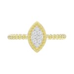 10K YELLOW GOLD 1/10CT ROUND/PINK SAPPHIRE DIAMOND LADIES RING - Image 5
