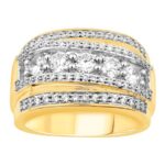MEN'S BAND 2.00CT ROUND DIAMOND 10K YELLOW GOLD
