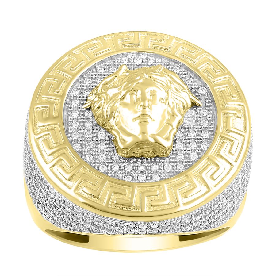 20824500_239162Y-39528.jpg MEN'S RING 1.25CT ROUND DIAMOND 10K YELLOW GOLD - Image 1