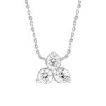 18K WHITE GOLD 1CT ROUND DIAMOND LADIES PENDANT WITH CHAIN