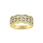 LADIES BAND 1.00CT ROUND DIAMOND 14K YELLOW GOLD