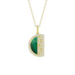 18K YELLOW GOLD 1/2CT ROUND DIAMOND LADIES PENDANT