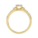 LADIES RING 0.15CT ROUND DIAMOND 10K YELLOW GOLD - Image 2