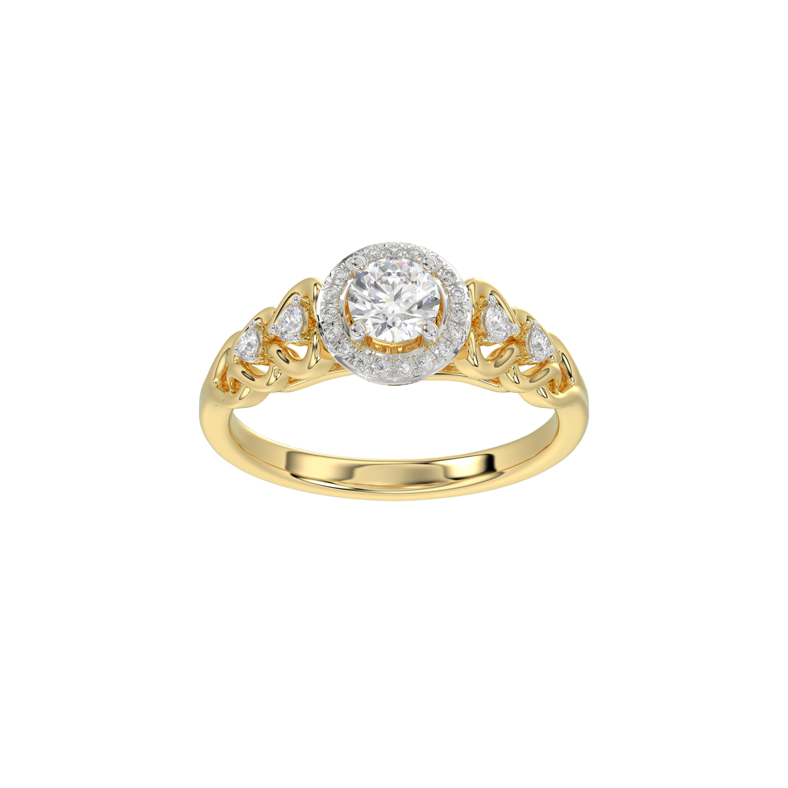 247725Y.jpg LADIES RING 0.20CT ROUND DIAMOND 10K YELLOW GOLD - Image 1