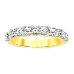 LADIES BAND 1.00CT ROUND DIAMOND 14K YELLOW GOLD