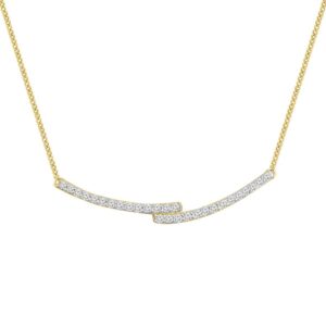 LADIES NECKLACE 0.20CT ROUND DIAMOND 10K YELLOW GOLD