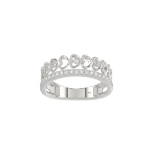 LADIES RING 0.20CT ROUND DIAMOND 14K WHITE GOLD