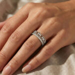 LADIES RING 0.20CT ROUND DIAMOND 14K WHITE GOLD - Image 6