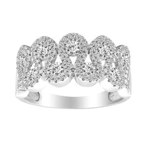 LADIES RING 1.00CT ROUND DIAMOND 14K WHITE GOLD