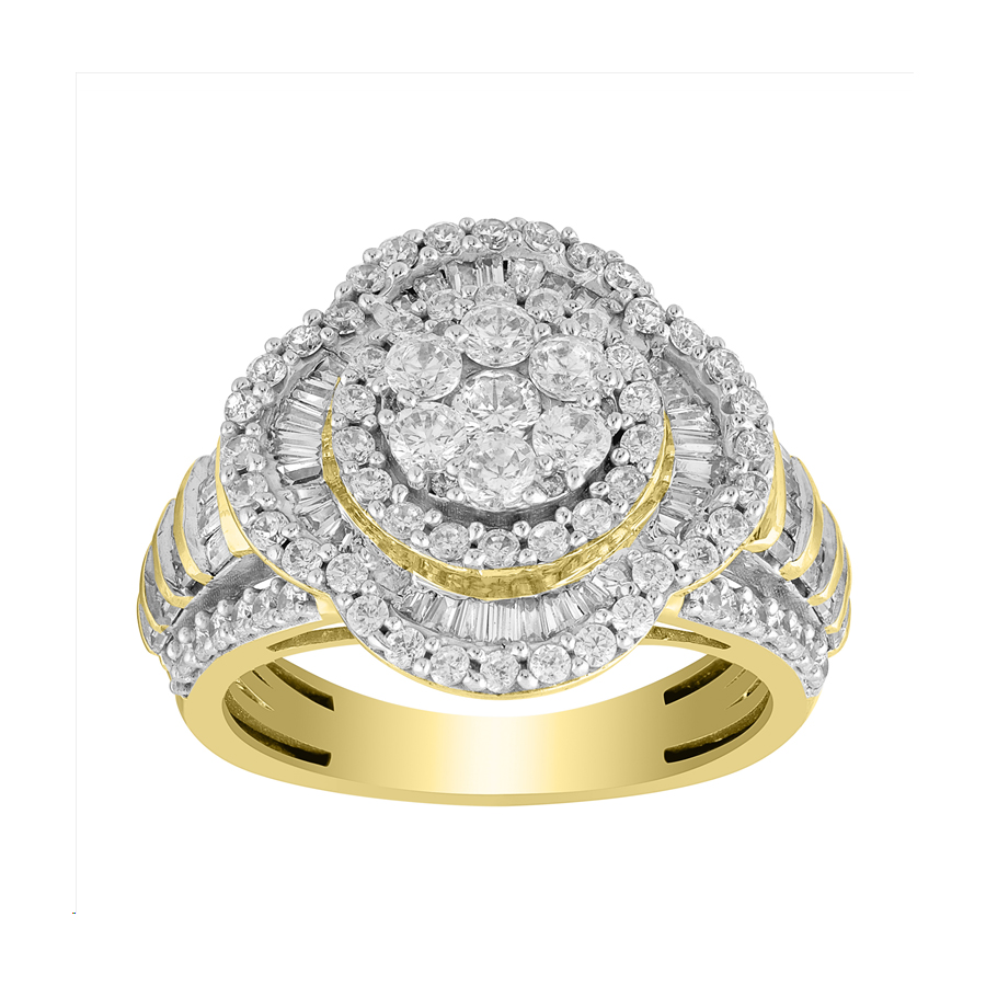 325652Y.jpg LADIES RING 1.00CT ROUND DIAMOND 10K YELLOW GOLD - Image 1