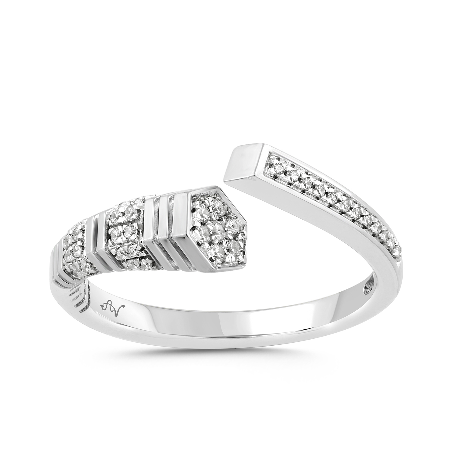 332430W.jpg LADIES RING 0.15CT ROUND DIAMOND 14K WHITE GOLD - Image 1