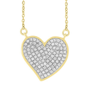 LADIES NECKLACE 0.20CT ROUND DIAMOND 10K YELLOW GOLD