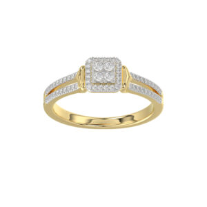 LADIES RING 0.20CT ROUND DIAMOND 10K YELLOW GOLD