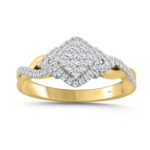 LADIES RING 0.25CT ROUND DIAMOND 10K YELLOW GOLD