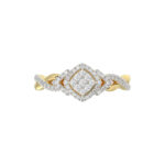 LADIES RING 0.25CT ROUND DIAMOND 10K YELLOW GOLD - Image 5
