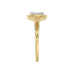 LADIES RING 0.15CT ROUND/BAGUETTE DIAMOND 10K YELLOW GOLD - Image 3