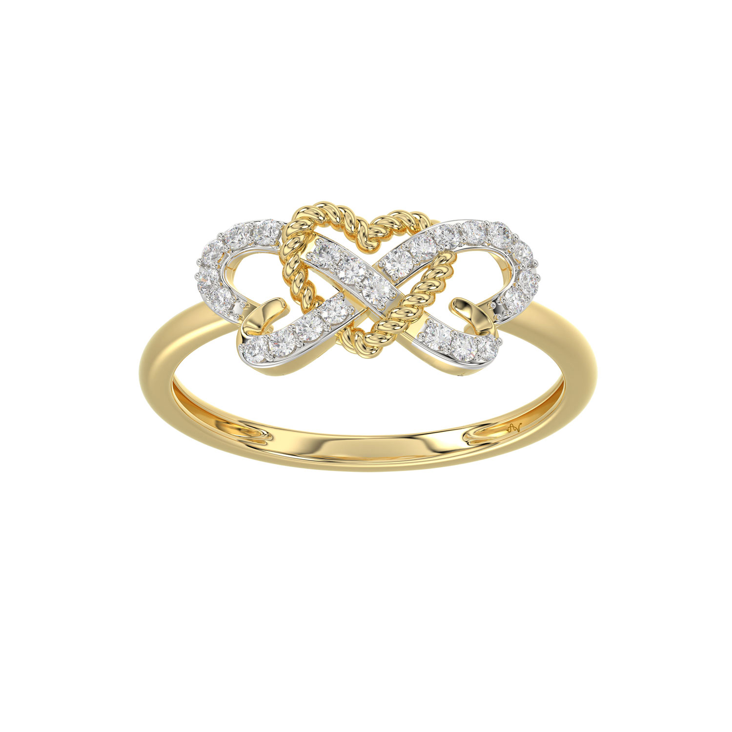 358279Y.jpg LADIES RING 0.15CT ROUND DIAMOND 10K YELLOW GOLD - Image 1