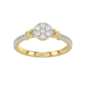LADIES RING 0.33CT ROUND DIAMOND 10K YELLOW GOLD