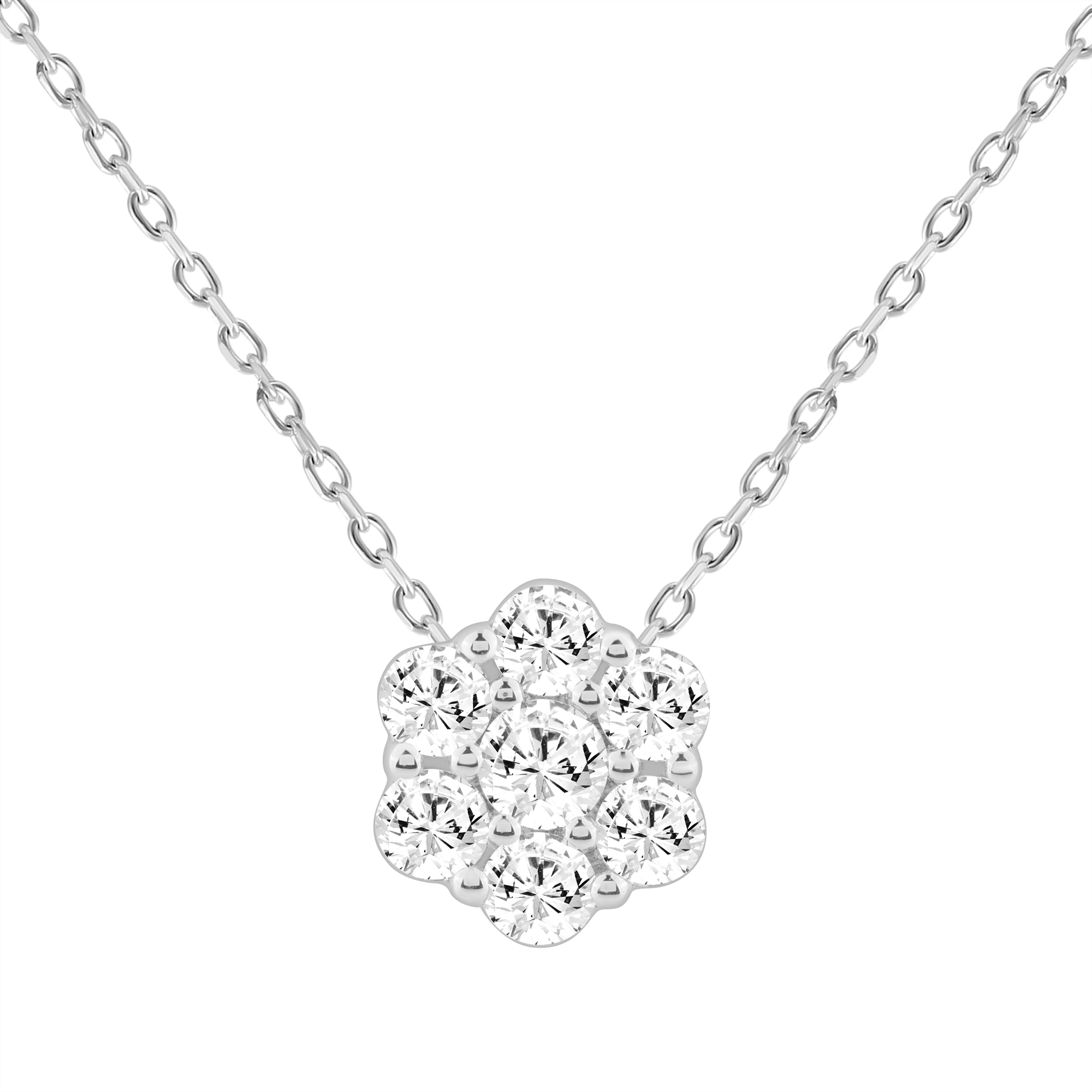 67528W-A.jpg LADIES PENDANT WITH CHAIN 0.50CT ROUND DIAMOND 14K WHITE GOLD - Image 1