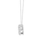 LADIES PENDANT WITH CHAIN 0.50CT ROUND DIAMOND 14K WHITE GOLD - Image 3