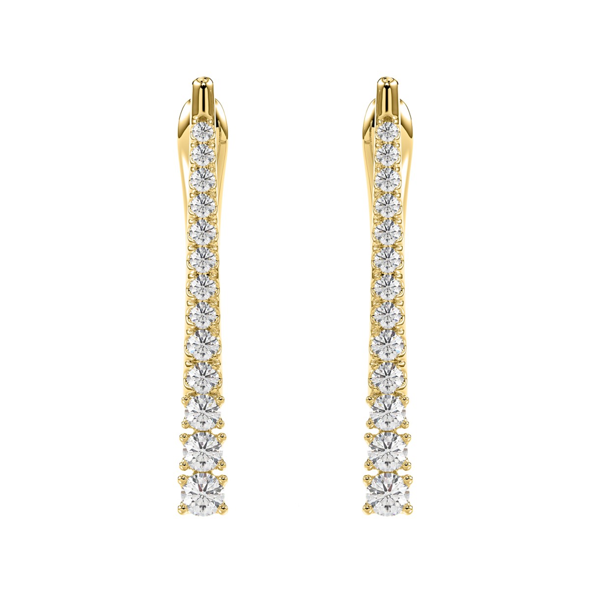 VA10146Y-1201x1201.jpg 14K YELLOW GOLD 1/2CT ROUND DIAMOND LADIES HOOPS EARRINGS - Image 1