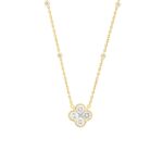 14K YELLOW GOLD 1CT ROUND DIAMOND LADIES NECKLACE