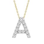 14K YELLOW GOLD 1/10CT ROUND DIAMOND LADIES PENDANT WITH CHAIN