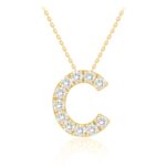 14K YELLOW GOLD 1/10CT ROUND DIAMOND LADIES PENDANT WITH CHAIN
