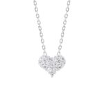 14K WHITE GOLD 1/3CT ROUND DIAMOND LADIES PENDANT WITH CHAIN