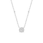 14K WHITE GOLD 1CT ROUND DIAMOND LADIES NECKLACE