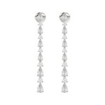 14K WHITE GOLD 2CT ROUND/PEAR DIAMOND LADIES EARRINGS