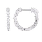 14K WHITE GOLD 1/2CT ROUND DIAMOND LADIES EARRINGS