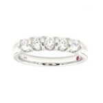 14K WHITE GOLD 1/2CT ROUND DIAMOND LADIES BAND