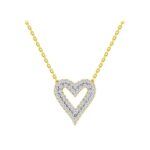 14K YELLOW GOLD 1/3CT ROUND DIAMOND LADIES PENDANT WITH CHAIN