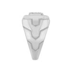 14K WHITE GOLD 1/2CT ROUND DIAMOND MEN'S RING - Image 3