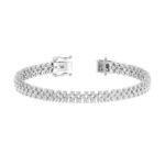 14K WHITE GOLD 6CT ROUND DIAMOND LADIES BRACELET