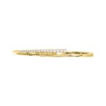 14K YELLOW GOLD 1/2CT ROUND DIAMOND LADIES BANGLE - Image 4
