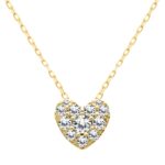 14K YELLOW GOLD 1/2CT ROUND DIAMOND LADIES PENDANT WITH CHAIN