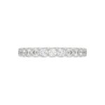14K WHITE GOLD 3/4CT ROUND DIAMOND LADIES BAND - Image 4