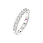 14K WHITE GOLD 3/4CT ROUND DIAMOND LADIES BAND - Image 5