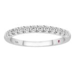 14K WHITE  GOLD 1CT ROUND DIAMOND LADIES BAND