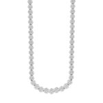 14K WHITE GOLD 5CT ROUND DIAMOND  LADIES NECKLACE
